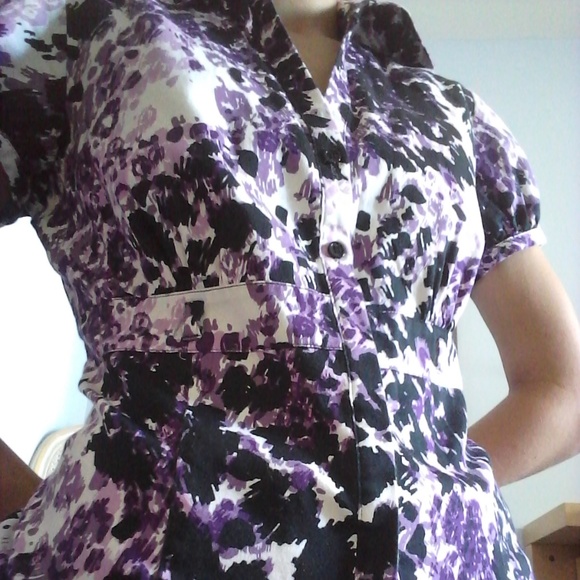 Purple abstract blouse - Picture 5 of 7